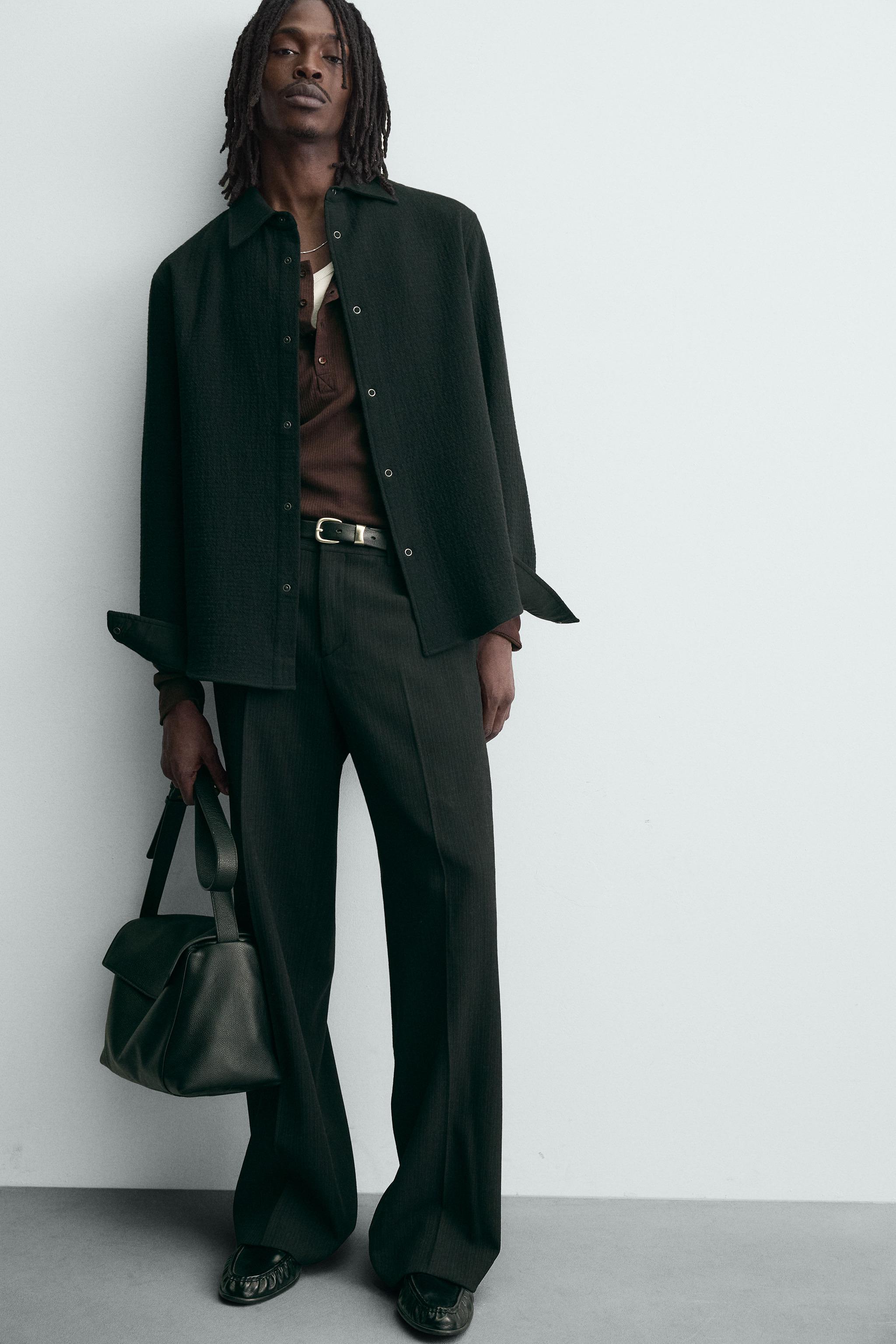 RELAXED FIT TEXTURED OVERSHIRT